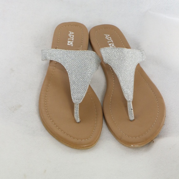 Apt. 9 Shoes - New APT 9 Silver Strap Thong Sandals